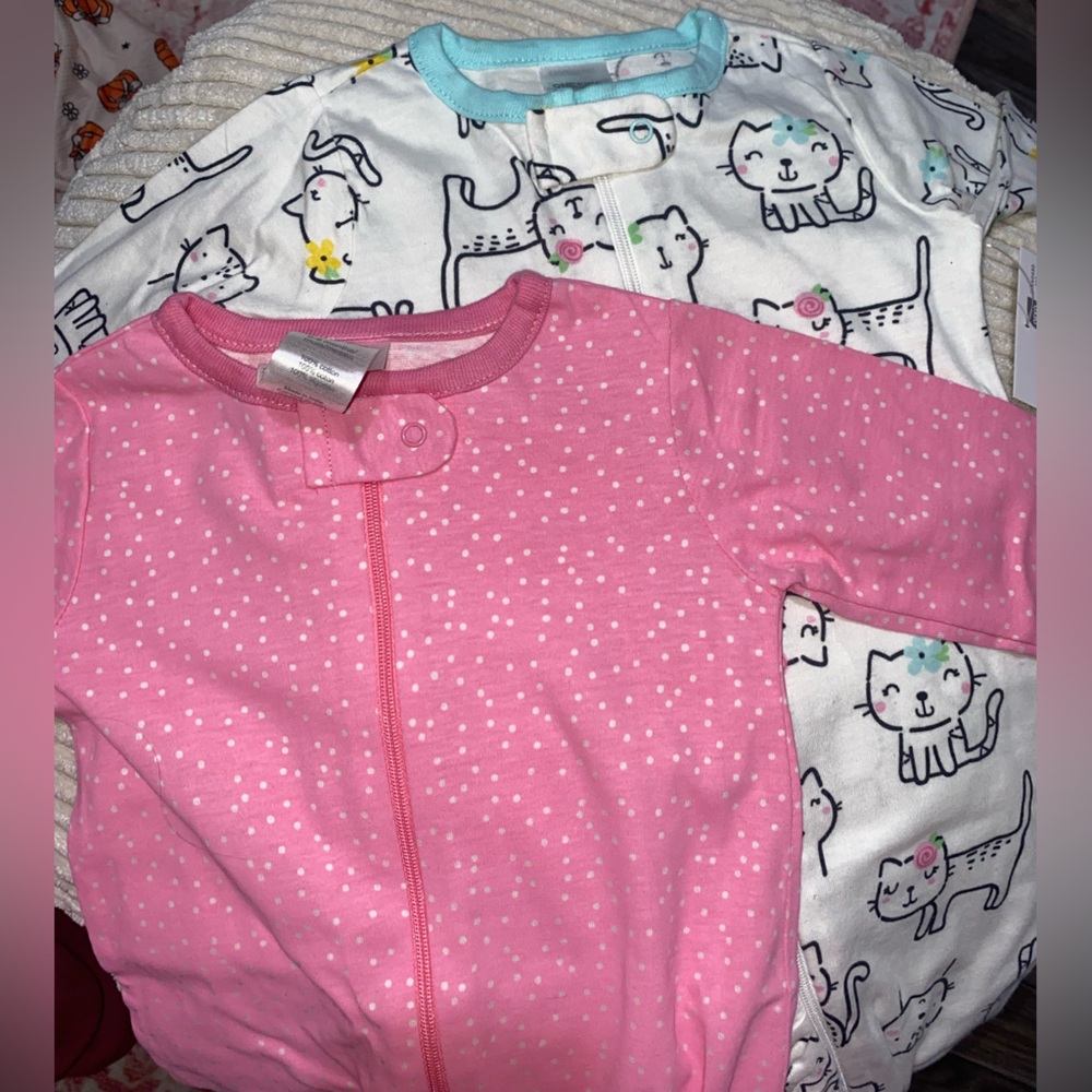 Pink and White Baby Sleeper Bundle